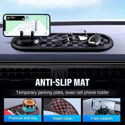 Universal Rotating Phone Holder & Dashboard Pad - Non-Slip Car Mount for GPS Navigation