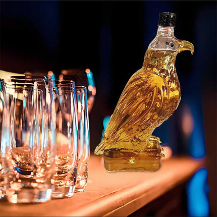 Unique Eagle Whiskey Glass Decanter Bottle Gift for Men & Dad Decor