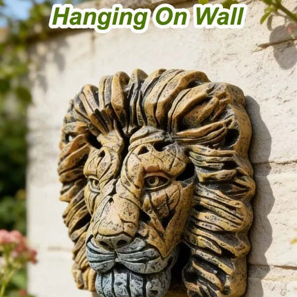 Resin Lion Head Sculpture, Modern Home Decor Ornament, Animal Table Display Gift