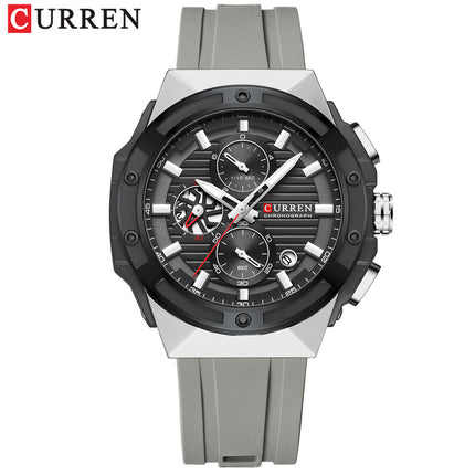 Men's Military Sport Silicone Watch with Calendar for Boys
