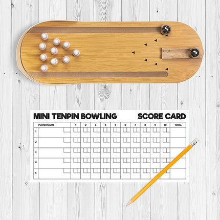 Mini Tabletop Tenpin Bowling Set Classic Family Game Novelty Gift for Kids