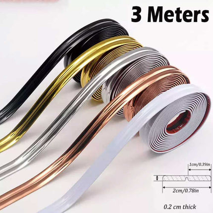 Self Adhesive Wall Edging Strip Flexible Corner Angle Trim for Living Room & Kitchen