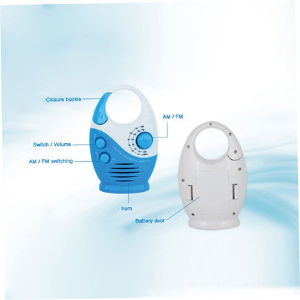 Waterproof Portable FM/AM Radio for Shower, Hanging in Bathroom