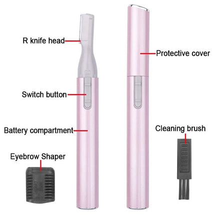 Electric Eyebrow Trimmer & Facial Hair Remover for Women