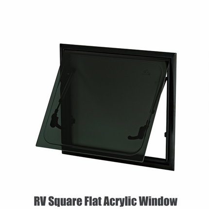 Push-Out RV Window Locking Handle with Strut Attachment