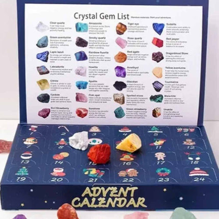 2026 Geological Ore Advent Calendar Mock Stone Crystal Christmas Countdown