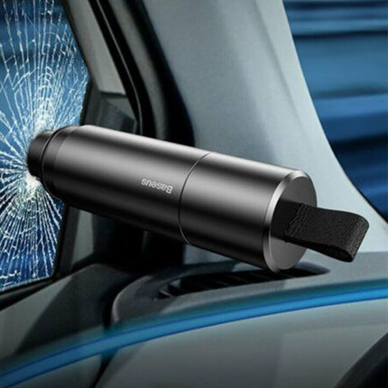 Baseus 2-in-1 Emergency Escape Tool: Car Safety Hammer & Seat Belt Cutter for Life Saving, Break Glass in Emergencies