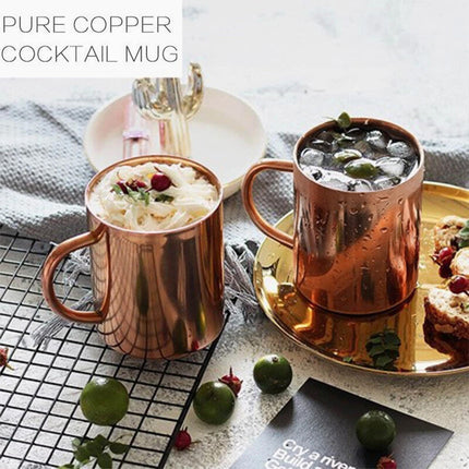 450ML Pure Copper Mug for Mule, Coffee, Beer, Cocktail – Camping Gold