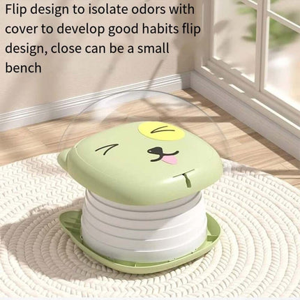 Foldable Kids Travel Potty Seat – Portable Training Toilet for Camping & Travel, Green
