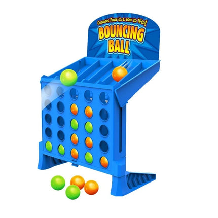 Connect 4 Shots Fast Bounce Ball Travel Game Row Grid Challenge Family Fun