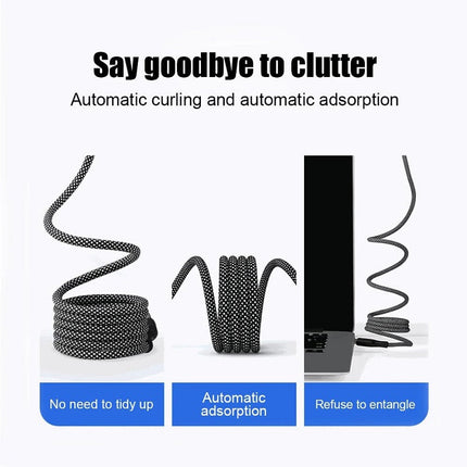1M Magnetic USB-C to C Cable 140W Super Fast Charging for iPhone Samsung