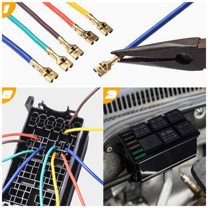 Waterproof 6-Slot Relay & Fuse Block, 12V 40A with ATC Fuse Holders