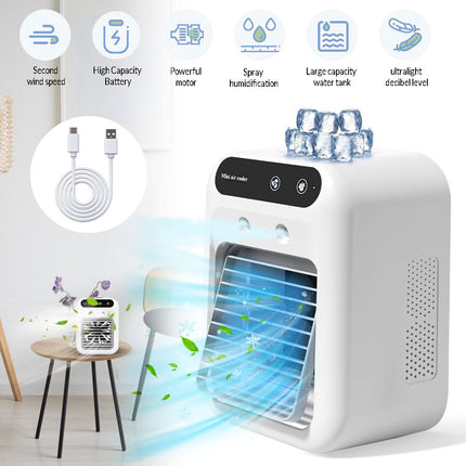 Portable Personal Air Conditioner Cool Mist Fan for Bedroom & Camping