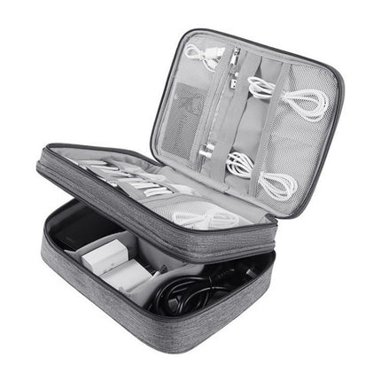Travel Cable Organizer Bag for Electronics USB Drive & Charger Storage Case