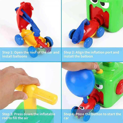 Balloon Powered Car Toy | Inertia Launch Vehicle for Kids Science Experiment