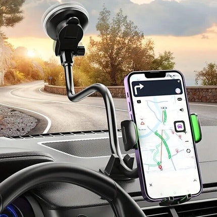 Long Arm Gooseneck Phone Holder for Car Windscreen or Dashboard Suction Mount