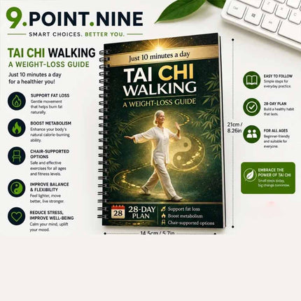 Tai Chi Walking for Weight Loss Senior-Friendly 28-Day Program Notebook