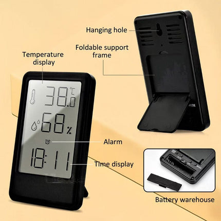 Multifunctional Digital Alarm Clock w/ Indoor Temp & Humidity