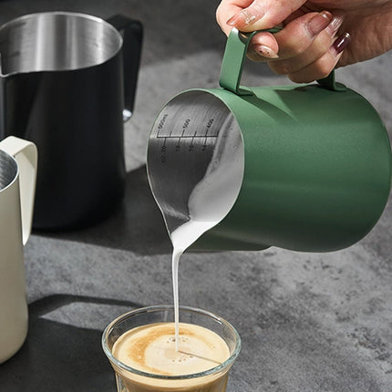 600ML Stainless Steel Coffee Milk Jug Pitcher for Latte Espresso Frothing