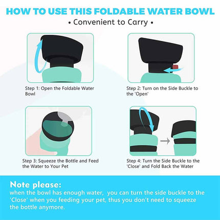 520ml Portable Dog Water Bottle for Travel & Outdoor Walks