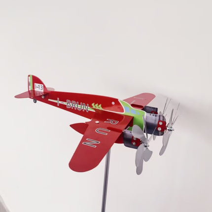 Compass Weather Vane Airplane Wind Spinner Garden Decor