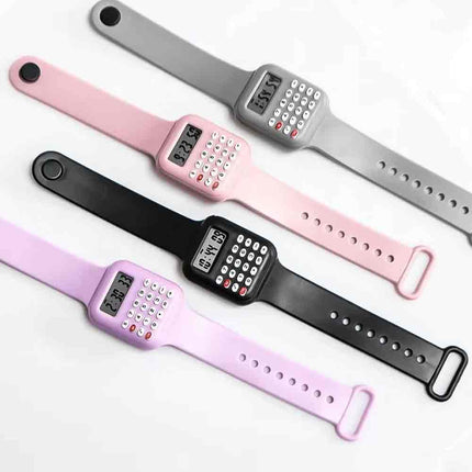 New 2026 Kids Watch with Calculator & Rubber Strap for Girls Students