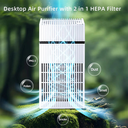 Medical Grade HEPA Air Purifier for Large Room Smoke Odor Pet Home