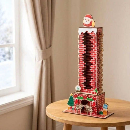 24-Day Xmas Countdown Santa Chimney Calendar Christmas Puzzle Toy