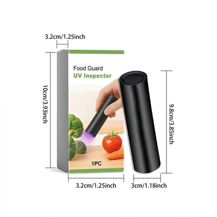 Portable UV Black Light Flashlight, UV Inspection Light for Vegetable & Food Contamination Detection
