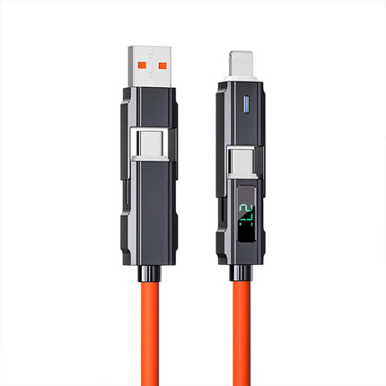 4-in-1 USB-C PD 100W Fast Charging Cable for iPhone & Android