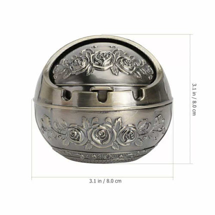 Decorative Lid Ashtray 8CM – Cigarette Holder for Car & Home