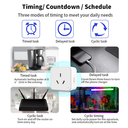 WiFi/Zigbee 16A Smart AU Socket Plug Voice Control for Alexa & Google Home