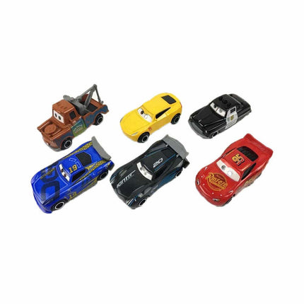Pixar Cars DieCast Toy Collection - 6PCS Set with Lightning McQueen & Friends, Alloy Race Car Models for Kids Gift