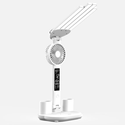 4-in-1 LED Desk Lamp with Fan, Dimmable for Reading & Night Light
