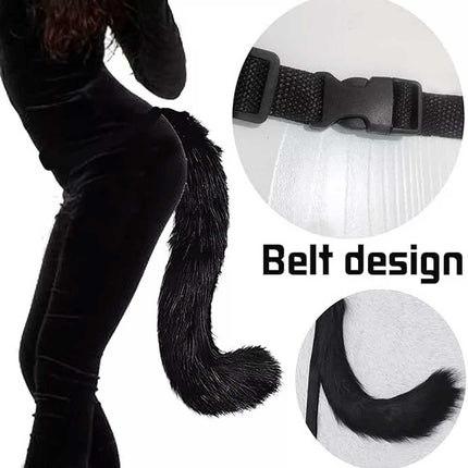 Furry Cat Fox Mask Set for Christmas Party – Costume with Tail & Paws