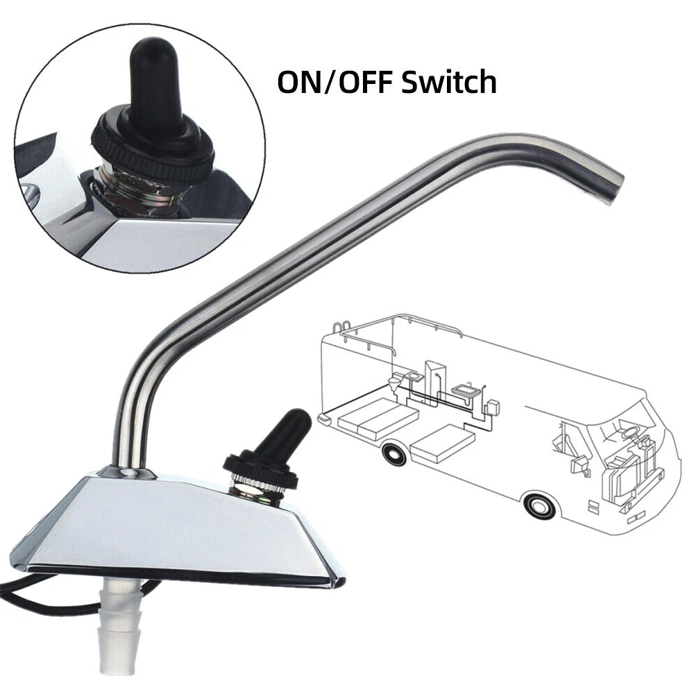12V DC Electric Water Pump with Faucet & Switch | Automatic Pressure Pump for RV, Boat, Caravan, Motorhome Sink