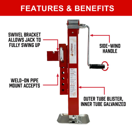 1500KG Heavy Duty Trailer Stabilizer Leg - for Boats, Caravans & Jet Skis | ASS Brand