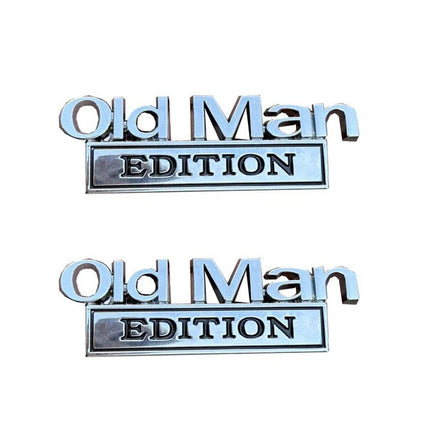 Senior Driver 3D Emblem Badge - 2 PCS, Chrome Car Sticker for Fender & Door