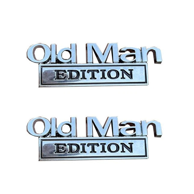 Senior Driver 3D Emblem Badge - 2 PCS, Chrome Car Sticker for Fender & Door