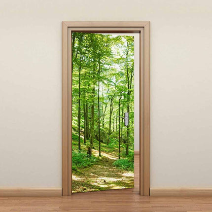 3D Landscape Door Sticker Removable Adhesive Wallpaper for Home Decor