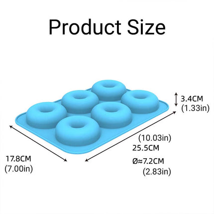 Silicone Donut Molds 3PCS, Non-Stick Baking Tray for Muffin, Chocolate, Cake, Cookie Doughnut