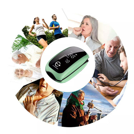 Rechargeable OLED Finger Pulse Oximeter, Blood Oxygen & Heart Rate Monitor