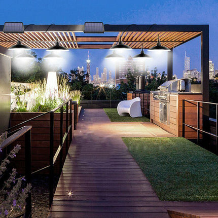 Solar Pendant Light Outdoor Hanging with Remote for Garden Yard Tent
