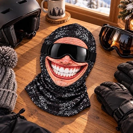 3D Funny Face Balaclava Ski Mask for Winter Outdoor Cover