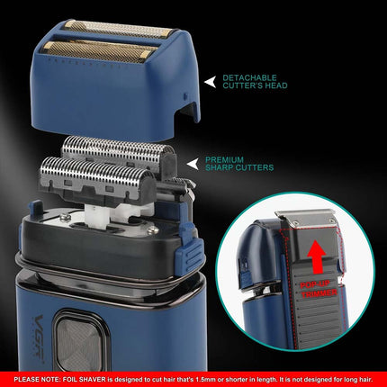 Electric Foil Shaver for Men Cordless Waterproof Shaving Machine Skin Fade