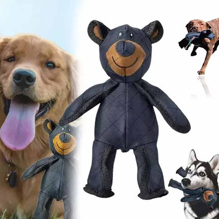 2025 Unbreakable Mighty Bear Tough Indestructible Dog Toy with Squeaker