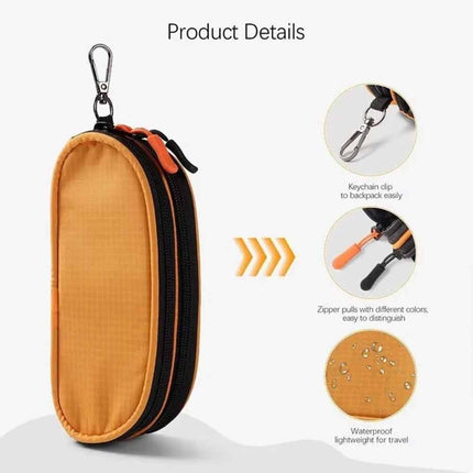 Double Layer Sunglasses Case Waterproof Portable Travel Glasses Organizer Bag