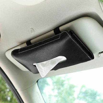 Universal Sun Visor Tissue Box Holder for Car - Strapped Napkin Dispenser Accessory