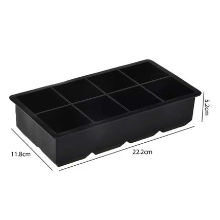 8 Grid Large Sphere Ice Ball Maker – Silicone Whiskey Mould for Big Cube Tray