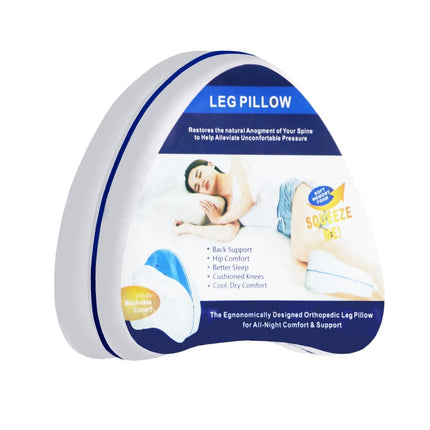 Orthopedic Memory Foam Knee Pillow for Leg & Spine Alignment